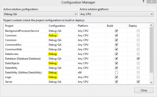 Captura de pantalla de Configuration Manager