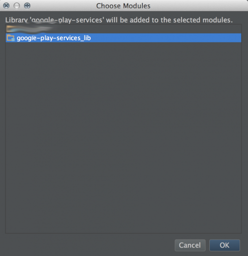 Paso 5-Añadir la biblioteca al módulo google-play-services_lib