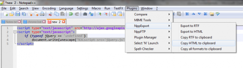 Notepad++ Plugin: Copiar como HTML